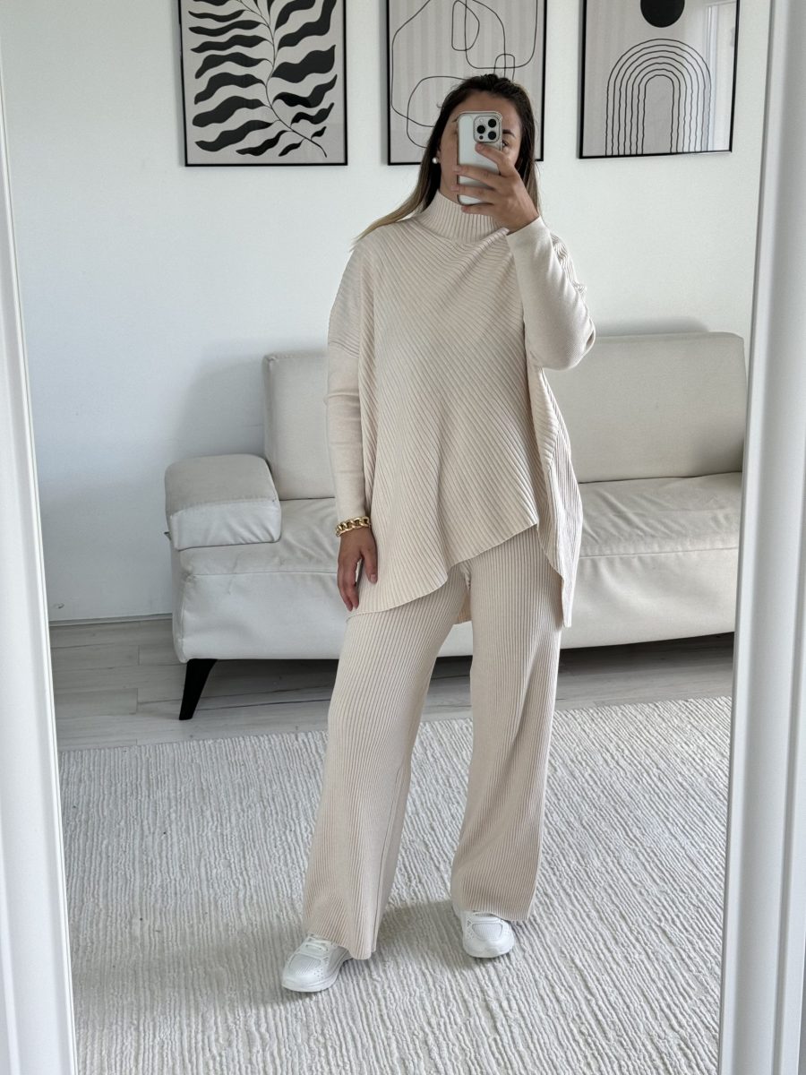 Ensemble asymétrique côtelé