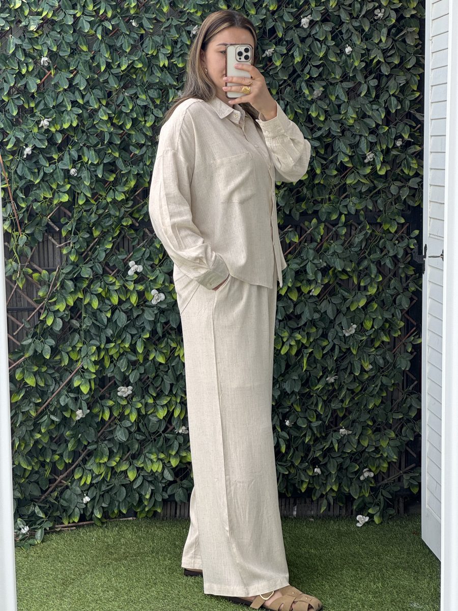 Ensemble effet lin beige – Image 3