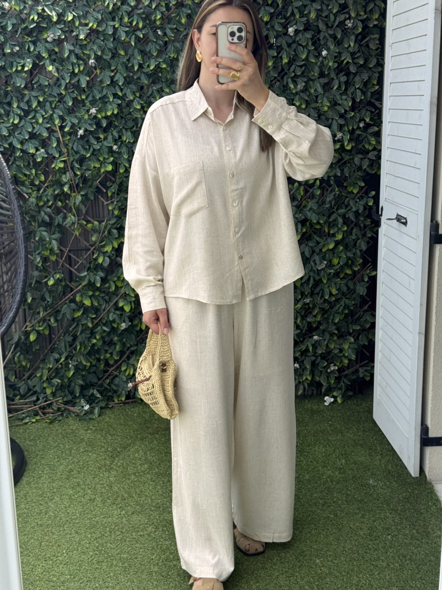 Ensemble effet lin beige – Image 2