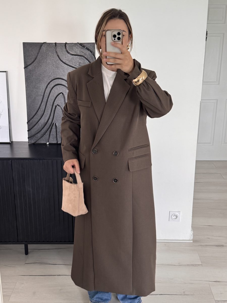 Blazer long croisé