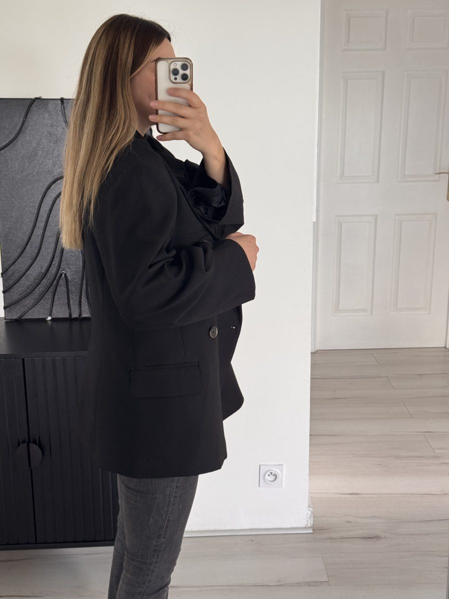 Blazer manche croisée noir – Image 4