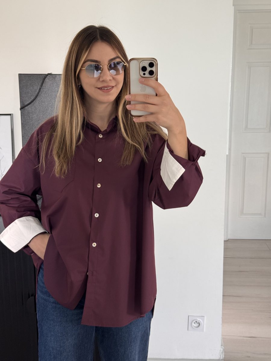 Chemise aubergine
