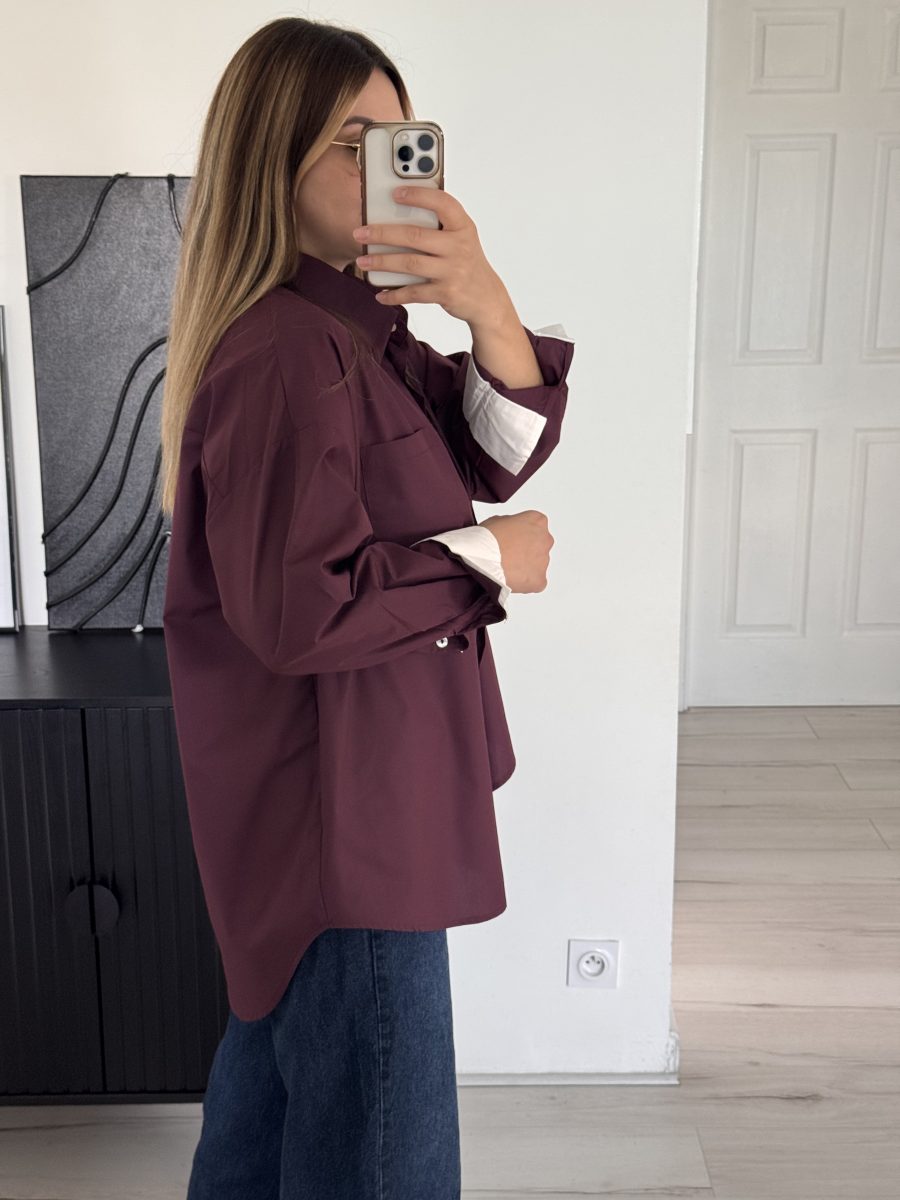 Chemise aubergine – Image 3