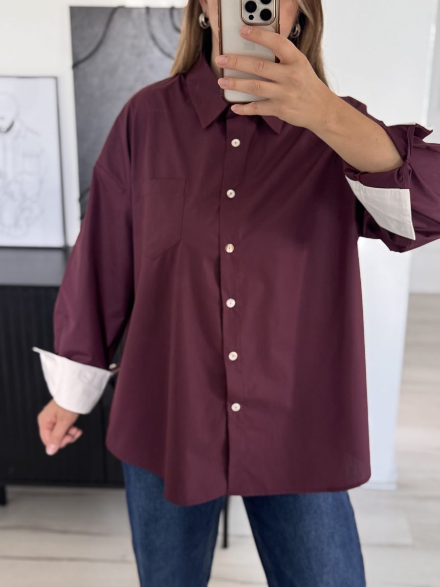 Chemise aubergine – Image 2