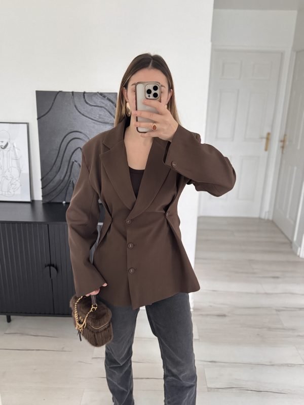 Blazer cintré marron