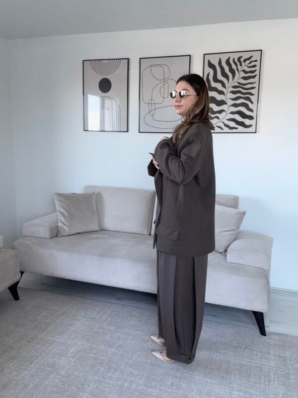 Pantalon tailleur marron