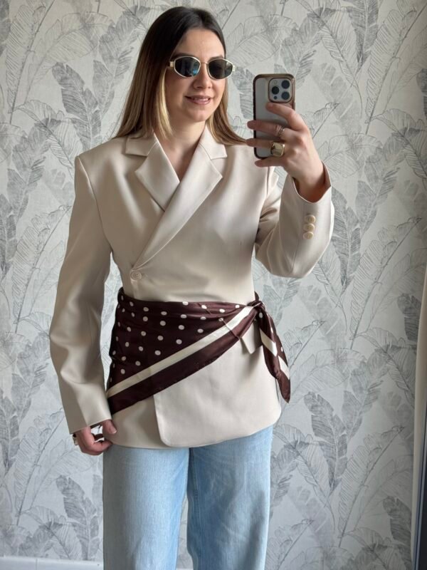 Blazer cintré beige