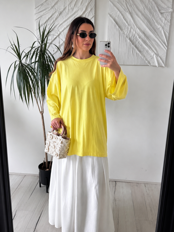 Haut coton fin jaune
