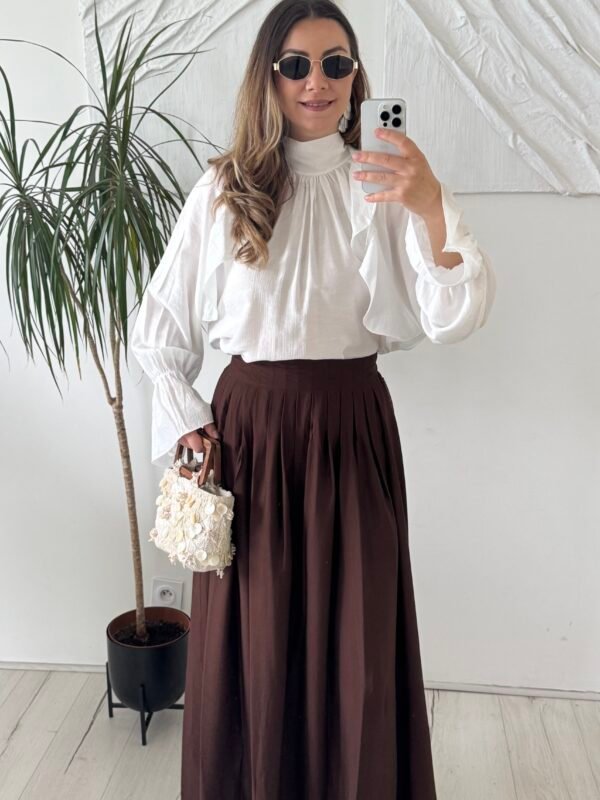 Jupe bohème marron