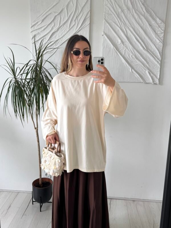 Haut coton fin beige
