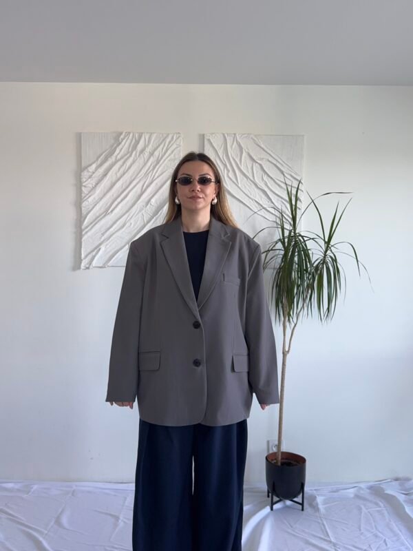 Blazer ample gris